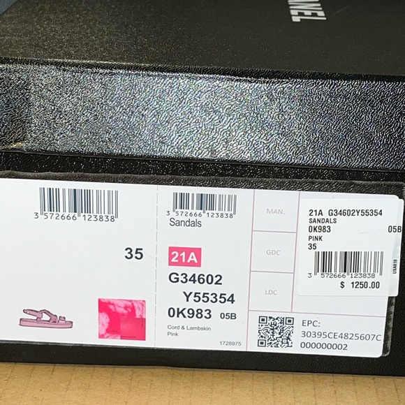 Authentic Chanel Cord Strings Lambskin sandals size 35 - Picture 9 of 12